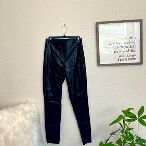 Black Sexy Faux Leather Pants
